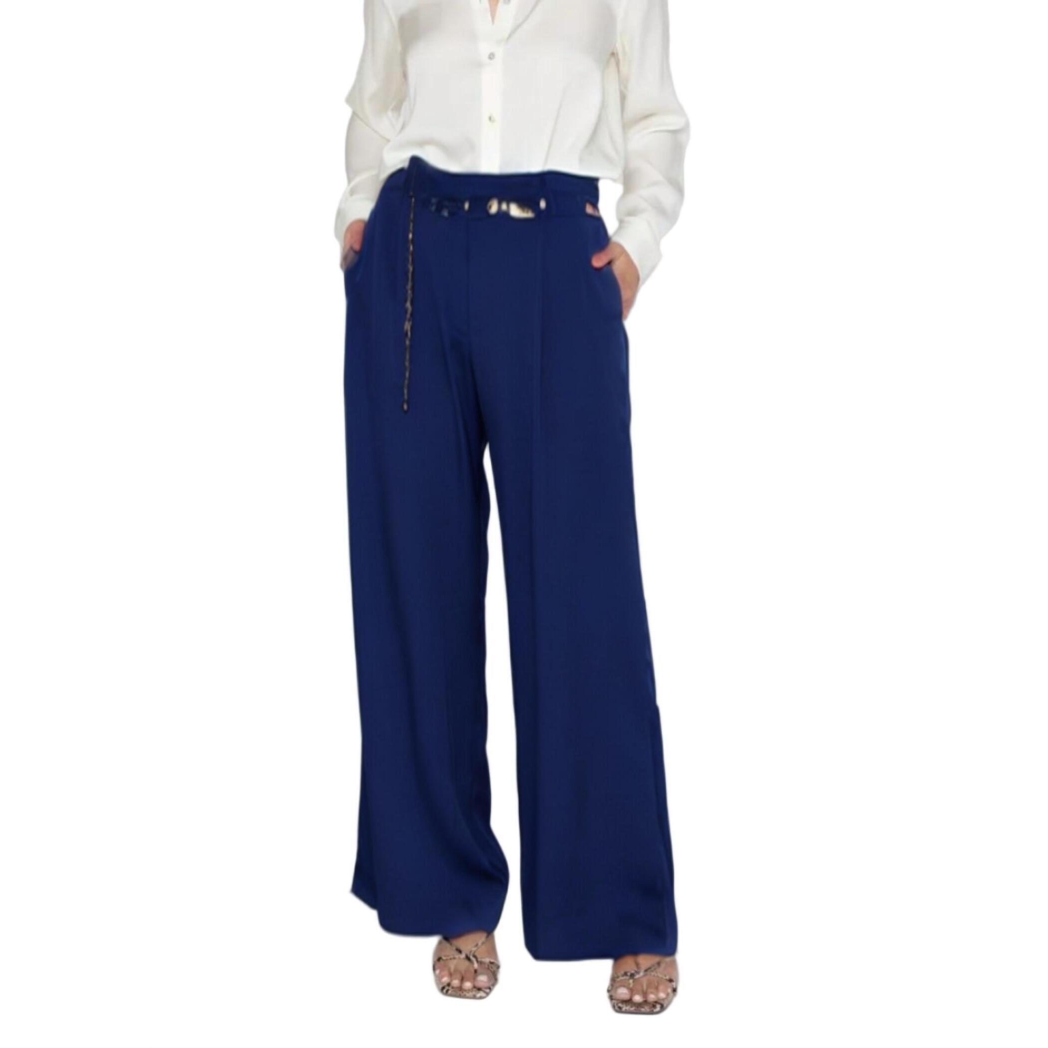New Nouvelle / Silk95five Mayfair High Rise Pants In Navy